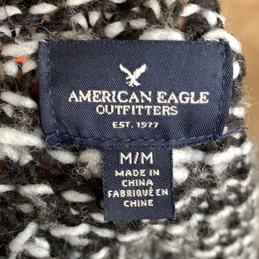 Black Sweater Wool Blend Drop Shoulder American Eagle women's medium - Picture 6 of 9